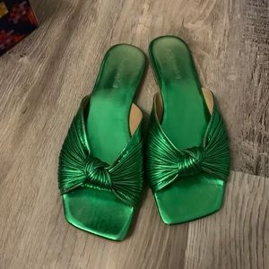 Jeffrey Campbell green knaughty sandals